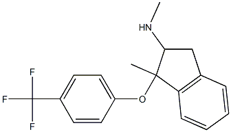 1-(p-Trifluoromethylphenoxy)-2-(methylamino)methylindane Struktur