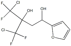 4-Chloro-3-(chlorodifluoromethyl)-4,4-difluoro-1-(2-furyl)-1,3-butanediol Struktur