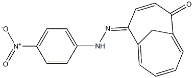 (5Z)-5-[2-(4-Nitrophenyl)hydrazono]bicyclo[4.4.1]undeca-3,6,8,10(1)-tetrene-2-one Struktur