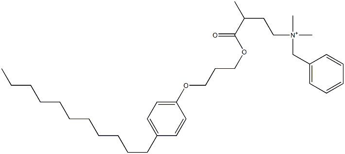 N,N-Dimethyl-N-benzyl-N-[3-[[3-(4-undecylphenyloxy)propyl]oxycarbonyl]butyl]aminium Struktur