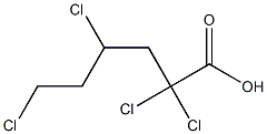 2,2,4,6-Tetrachlorohexanoic acid Struktur