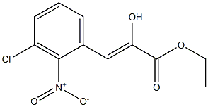 3-(3-Chloro-2-nitrophenyl)-2-hydroxyacrylic acid ethyl ester Struktur