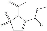 2,5-Dihydro-2-acetyl-3-methoxycarbonylthiophene 1,1-dioxide Struktur