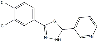 5-(3,4-Dichlorophenyl)-2,3-dihydro-2-(3-pyridinyl)-1,3,4-thiadiazole Struktur