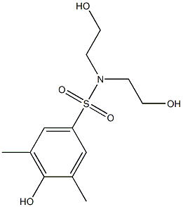 2,6-Dimethyl-4-[[bis(2-hydroxyethyl)amino]sulfonyl]phenol Struktur