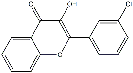 2-(3-Chlorophenyl)-3-hydroxy-4H-1-benzopyran-4-one Struktur