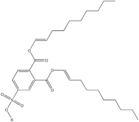 4-(Potassiosulfo)phthalic acid di(1-decenyl) ester Struktur