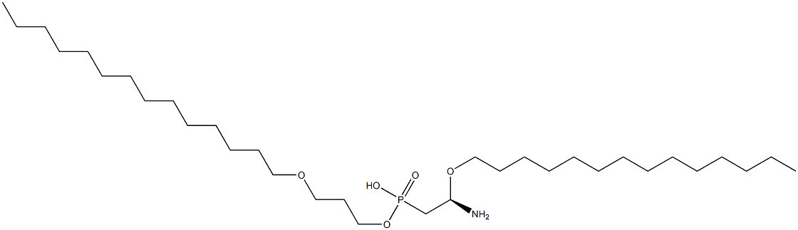 (+)-(2-Aminoethyl)phosphonic acid hydrogen (R)-2,3-bis(tetradecyloxy)propyl ester Struktur