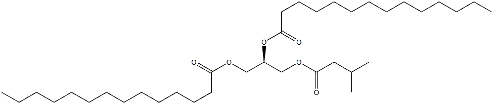 [R,(+)]-1,2,3-Propanetriol 1-isovalerate 2,3-dimyristate Struktur