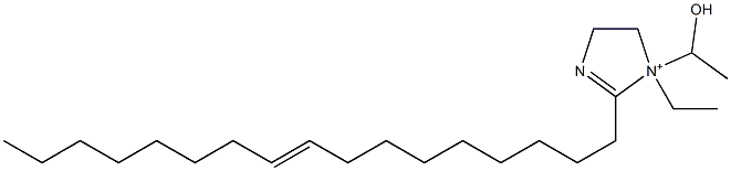 1-Ethyl-2-(9-heptadecenyl)-1-(1-hydroxyethyl)-2-imidazoline-1-ium Struktur