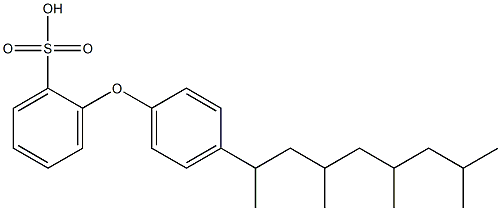 2-[4-(1,3,5,7-Tetramethyloctyl)phenoxy]benzenesulfonic acid Struktur