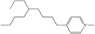 1-Methyl-4-(5-propylnonyl)pyridinium Struktur