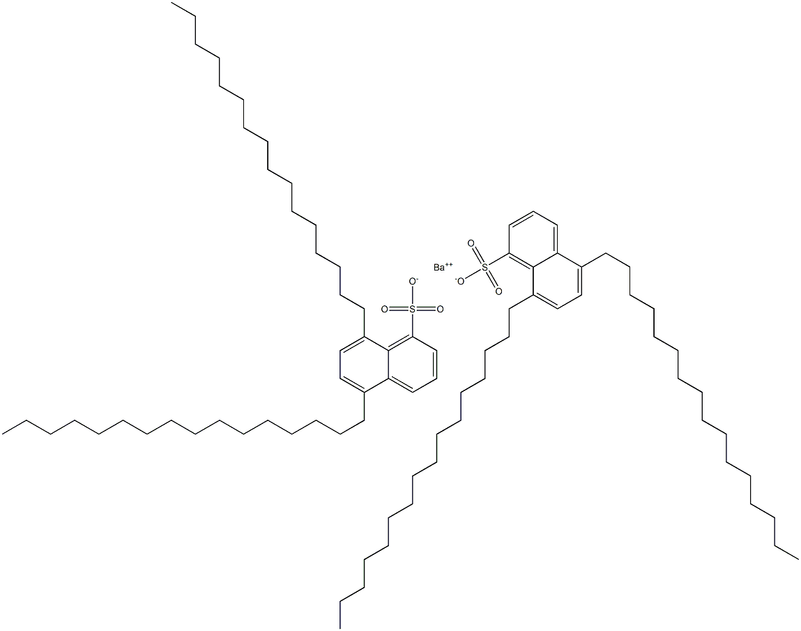 Bis(5,8-dihexadecyl-1-naphthalenesulfonic acid)barium salt Struktur