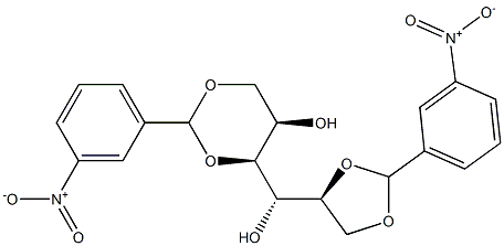 1-O,3-O:5-O,6-O-Bis(3-nitrobenzylidene)-L-glucitol Struktur