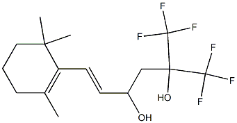 6,6,6-Trifluoro-5-trifluoromethyl-1-(2,6,6-trimethyl-1-cyclohexenyl)-1-hexene-3,5-diol Struktur