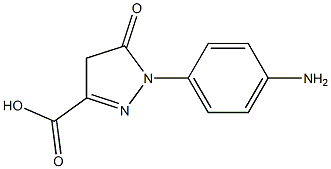 1-(4-Aminophenyl)-5-oxo-2-pyrazoline-3-carboxylic acid Struktur