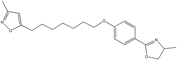 3-Methyl-5-[7-[4-[(4,5-dihydro-4-methyloxazol)-2-yl]phenoxy]heptyl]isoxazole Struktur