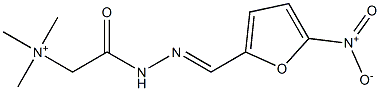 2-[2-(5-Nitrofurfurylidene)hydrazino]-N,N,N-trimethyl-2-oxoethanaminium Struktur