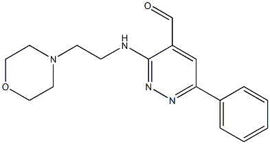 3-(2-Morpholinoethylamino)-6-phenylpyridazine-4-carbaldehyde Struktur