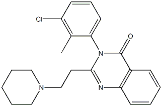 3-(3-Chloro-2-methylphenyl)-2-(2-piperidinoethyl)quinazolin-4(3H)-one Struktur