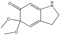 2,3-Dihydro-5,5-dimethoxy-1H-indol-6(5H)-one Struktur