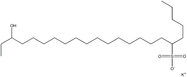 21-Hydroxytricosane-6-sulfonic acid potassium salt Struktur