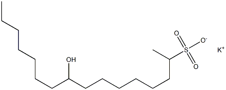 9-Hydroxyhexadecane-2-sulfonic acid potassium salt Struktur