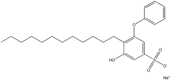 5-Hydroxy-6-dodecyl[oxybisbenzene]-3-sulfonic acid sodium salt Struktur