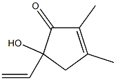 5-Ethenyl-5-hydroxy-2,3-dimethyl-2-cyclopenten-1-one Struktur