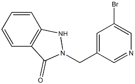 2-[(5-Bromo-3-pyridinyl)methyl]-1H-indazol-3(2H)-one Struktur