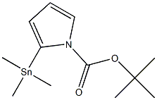 2-(Trimethylstannyl)-1H-pyrrole-1-carboxylic acid tert-butyl ester Struktur