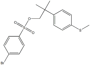 4-Bromobenzenesulfonic acid 2-methyl-2-(4-methylthiophenyl)propyl ester Struktur