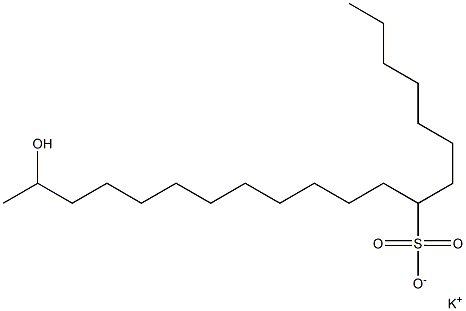 19-Hydroxyicosane-8-sulfonic acid potassium salt Struktur