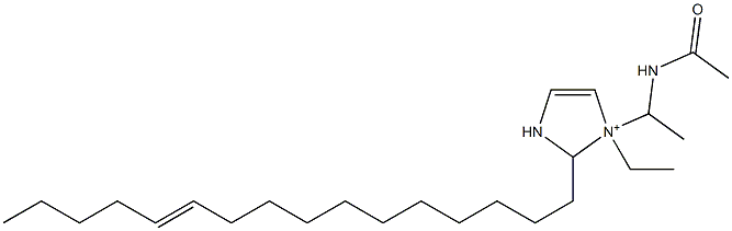 1-[1-(Acetylamino)ethyl]-1-ethyl-2-(11-hexadecenyl)-4-imidazoline-1-ium Struktur