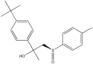 (S)-1-Methyl-1-(4-tert-butylphenyl)-2-(4-methylphenylsulfinyl)ethanol Struktur