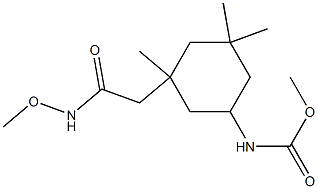 N-[3-(Methoxycarbamoylmethyl)-3,5,5-trimethylcyclohexyl]carbamic acid methyl ester Struktur