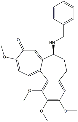 N-[(S)-5,6,7,9-Tetrahydro-1,2,3,10-tetramethoxy-9-oxobenzo[a]heptalen-7-yl]benzylamine Struktur