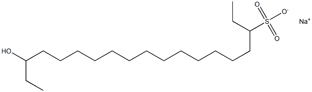 17-Hydroxynonadecane-3-sulfonic acid sodium salt Struktur