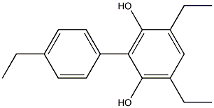 4,6-Diethyl-2-(4-ethylphenyl)benzene-1,3-diol Struktur