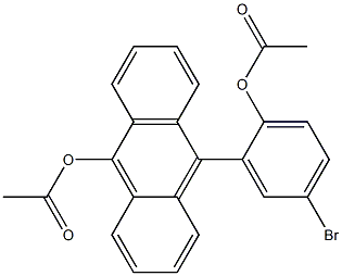 9-Acetyloxy-10-(2-acetyloxy-5-bromophenyl)anthracene Struktur