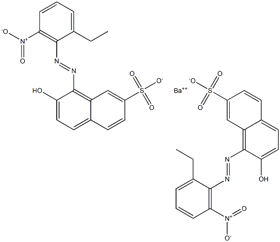 Bis[1-[(2-ethyl-6-nitrophenyl)azo]-2-hydroxy-7-naphthalenesulfonic acid]barium salt Struktur