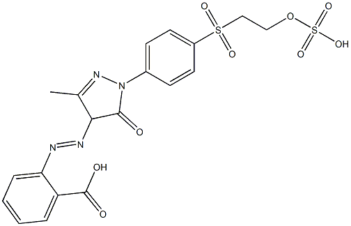 2-[[[4,5-Dihydro-3-methyl-5-oxo-1-[4-[[2-(sulfooxy)ethyl]sulfonyl]phenyl]-1H-pyrazol]-4-yl]azo]benzoic acid Struktur