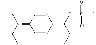 Diethyl[4-[(dimethylamino)(dichlorophosphinyloxy)methyl]-2,5-cyclohexadien-1-ylidene]aminium Struktur