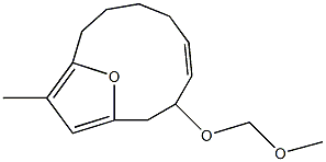 (4E)-3-Methoxymethoxy-11-methyl-13-oxabicyclo[8.2.1]trideca-1(12),4,10-triene Struktur