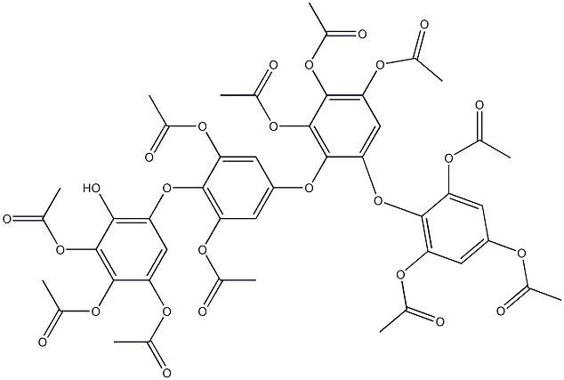 2-[4-(3,4,5-Triacetoxy-6-hydroxyphenoxy)-3,5-diacetoxyphenoxy]-2',3,4,4',5,6'-hexaacetoxydiphenyl ether Struktur