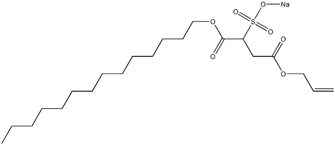 2-(Sodiosulfo)succinic acid 1-tetradecyl 4-(2-propenyl) ester Struktur