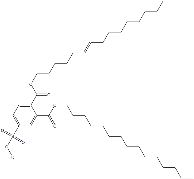 4-(Potassiosulfo)phthalic acid di(6-pentadecenyl) ester Struktur