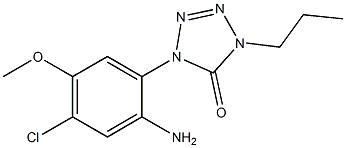 1-(2-Amino-4-chloro-5-methoxyphenyl)-4-propyl-1H-tetrazol-5(4H)-one Struktur