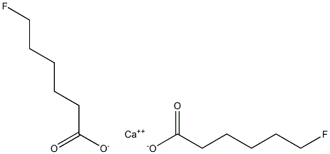 Bis(6-fluorohexanoic acid)calcium salt Struktur