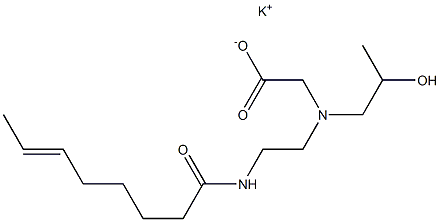 N-(2-Hydroxypropyl)-N-[2-(6-octenoylamino)ethyl]aminoacetic acid potassium salt Struktur